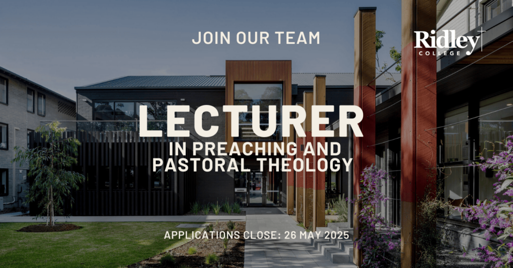 Join our team - Lecturer in Preaching and Pastoral Theology 
