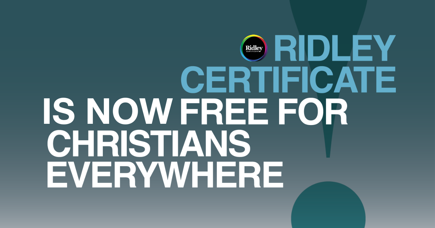 Free Ridley Certificate